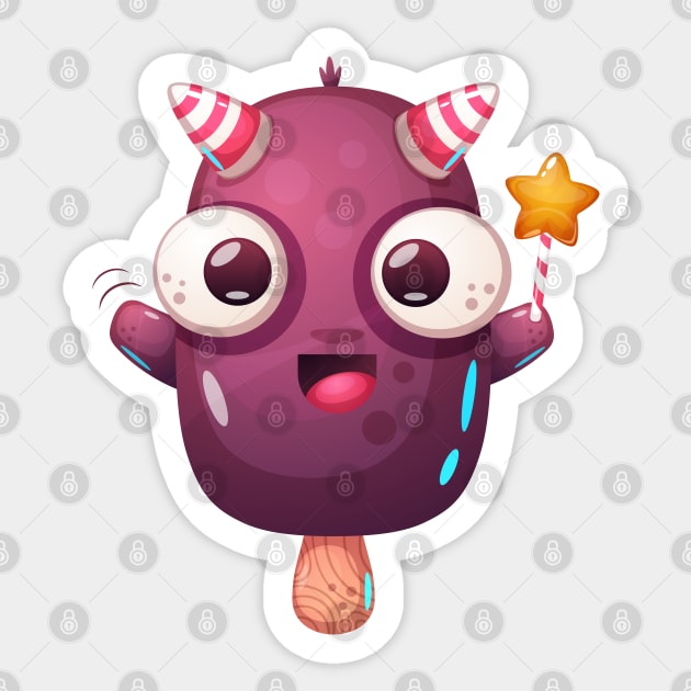 Monster Popsicle Sticker by P-ashion Tee